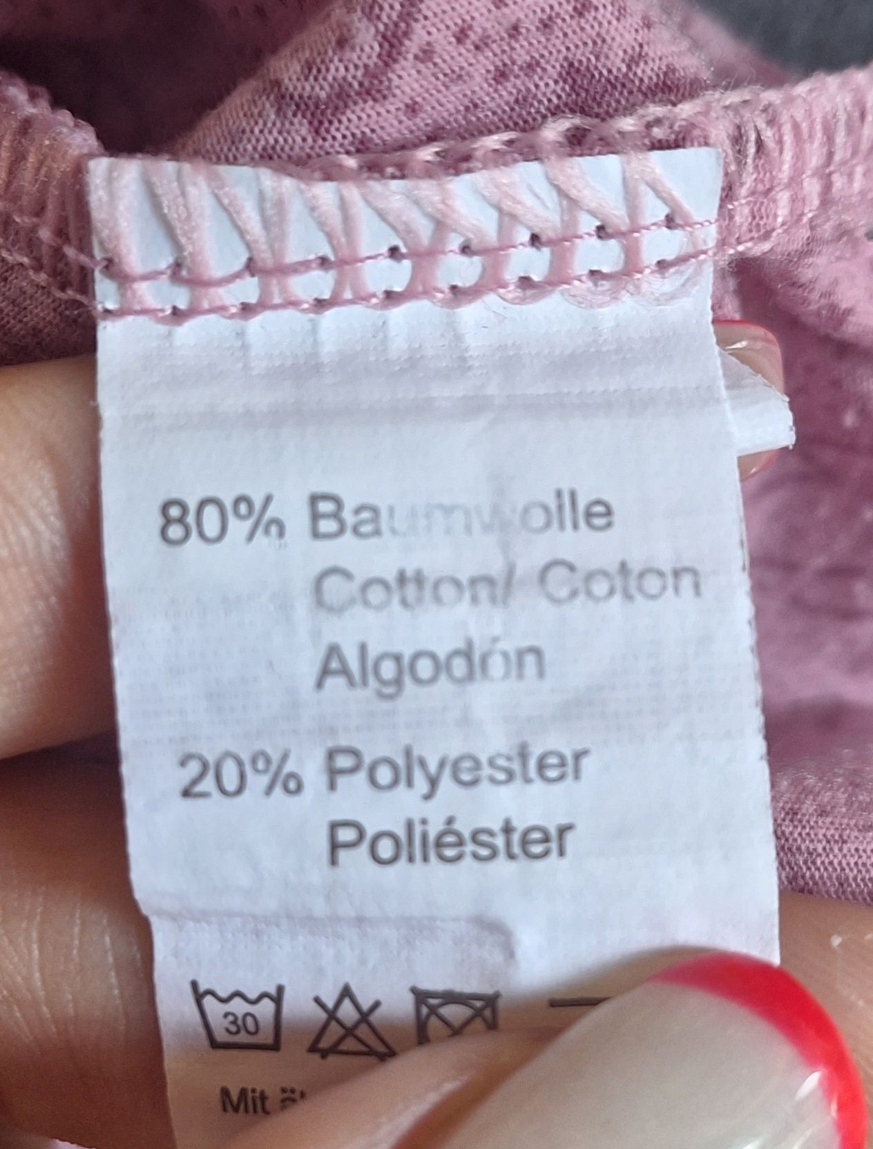 Różowa koszula nocna 80 % bawełna rozmiar M 38