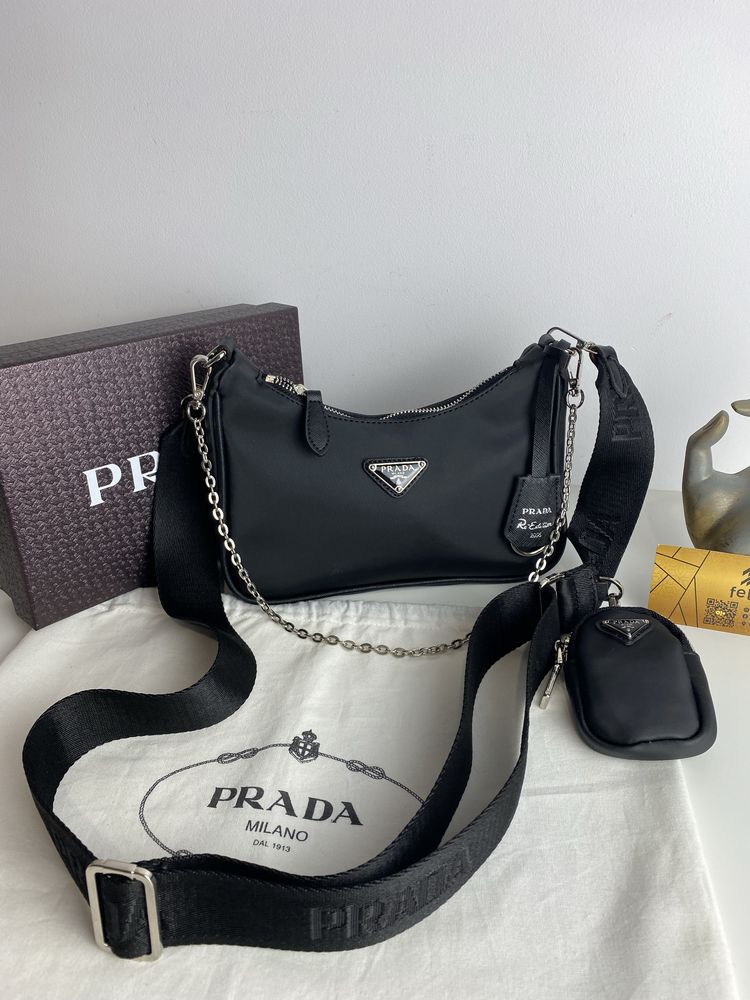 Torebka damska listonoszka Prada Nylon Re-edition 2005 Premium jakość