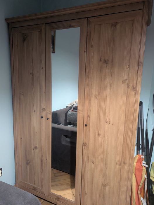 IKEA ASPELUND 3-drzwiowa z lustrem 130x190x55 cm