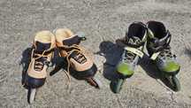 Skates em linha novos