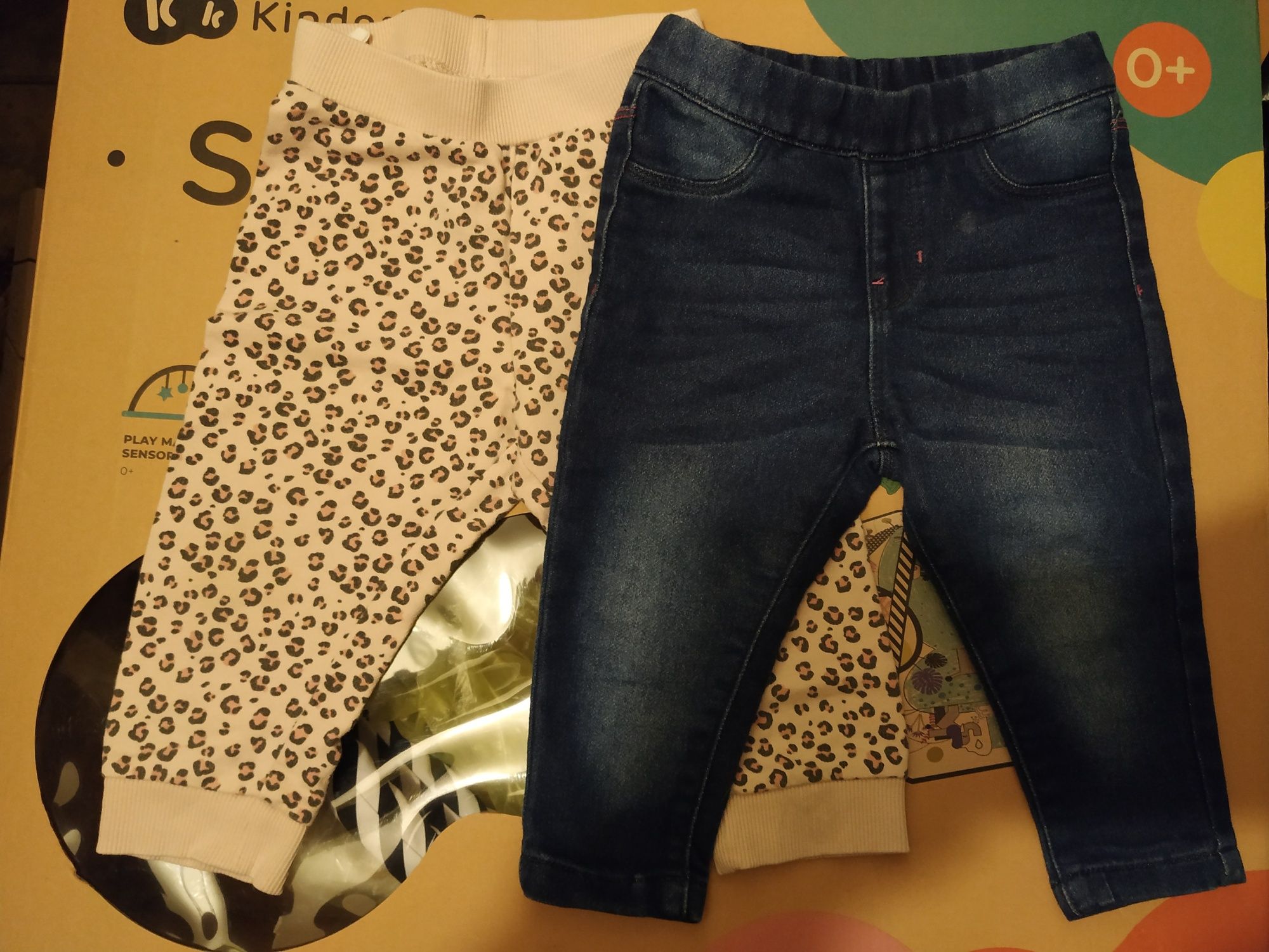 Spodenki w panterkę H&M + legginsy jeansy