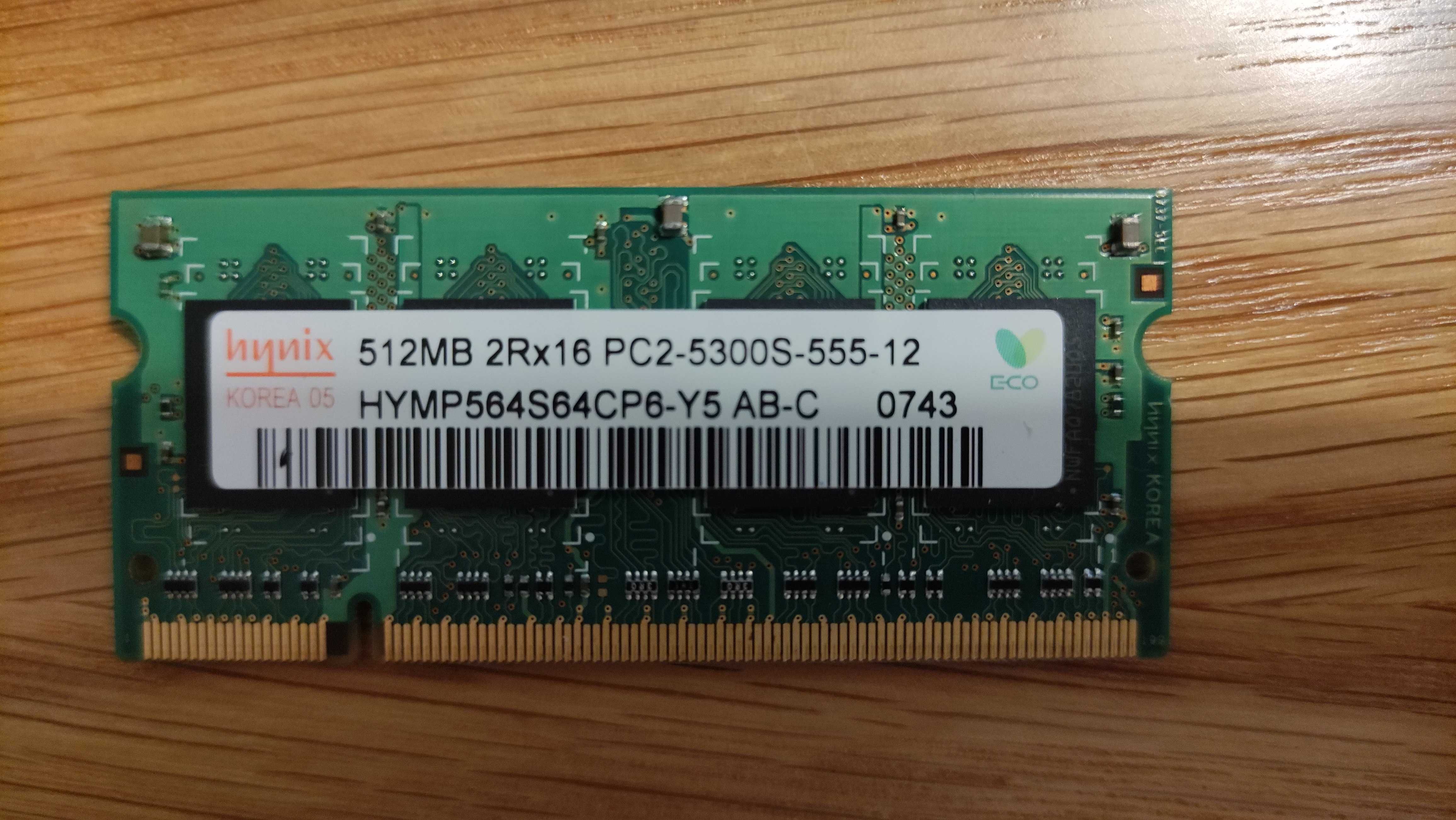 1GB (2x512MB) Memória RAM Portátil SK Hynix DDR2-667 CL4