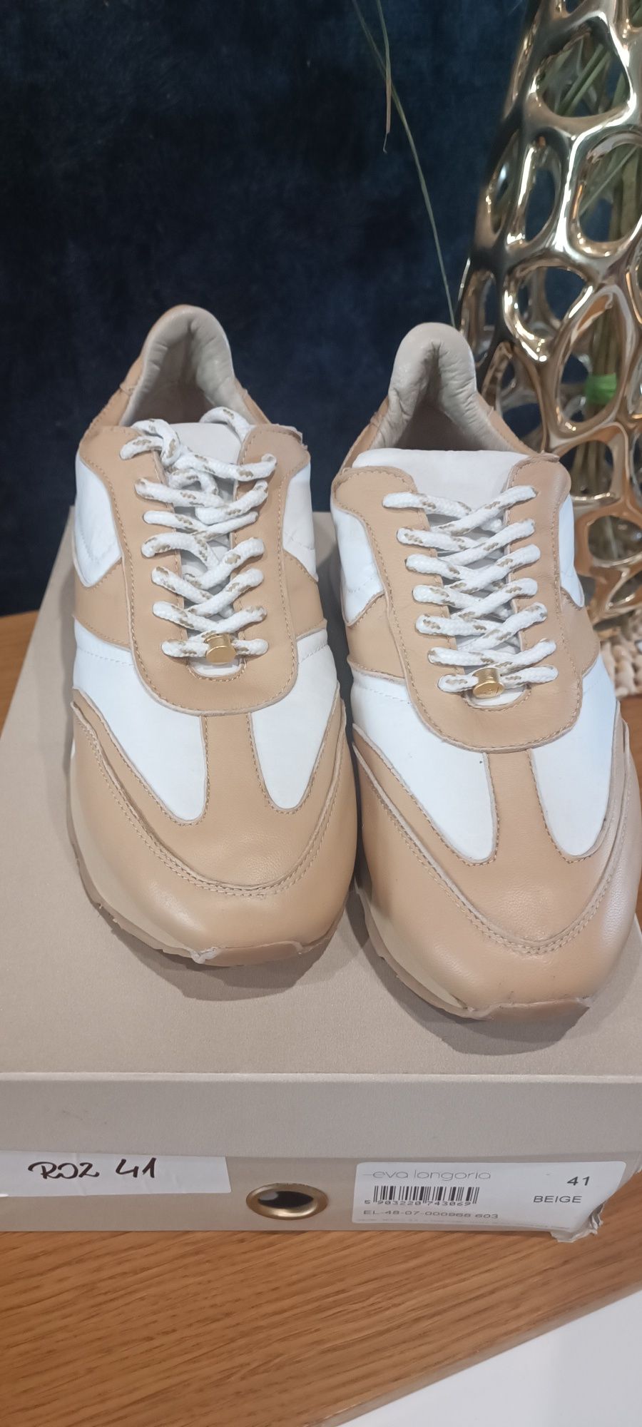 Sneakersy Eva Longoria beżowe