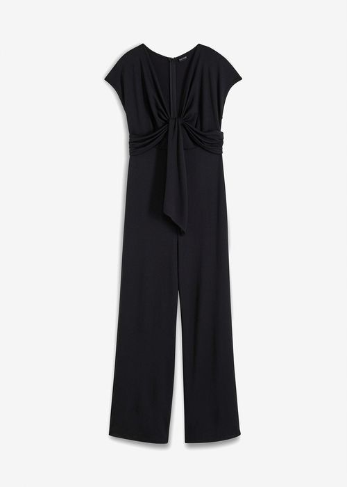 B.P.C czarny kombinezon z wiskozy z przewiązaniem ^52/54