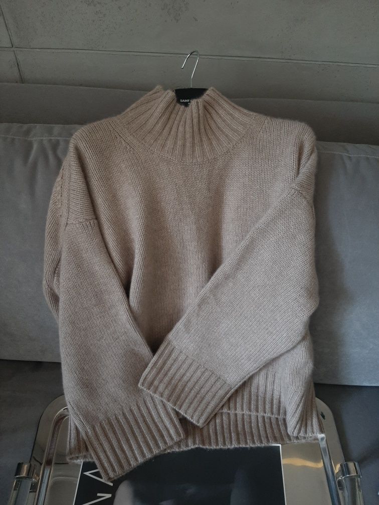 COS 100% gruby kaszmirowy oversize polgolf Nowy