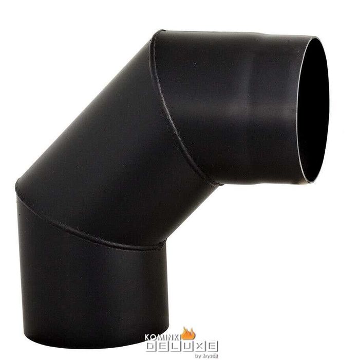 Kolano kolanko rura czarna 150 mm oraz stalowe nierdzewna