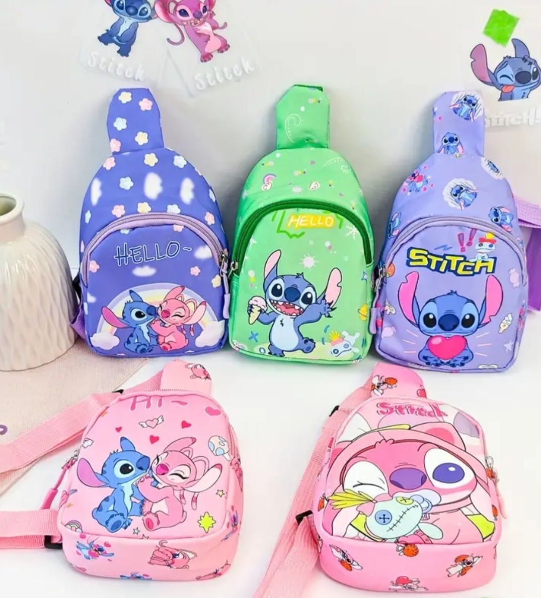 Дитяча сумка Куромі, Хеллоу Кітті, Мелоді, Cinnamoroll, Почакко, Стіч