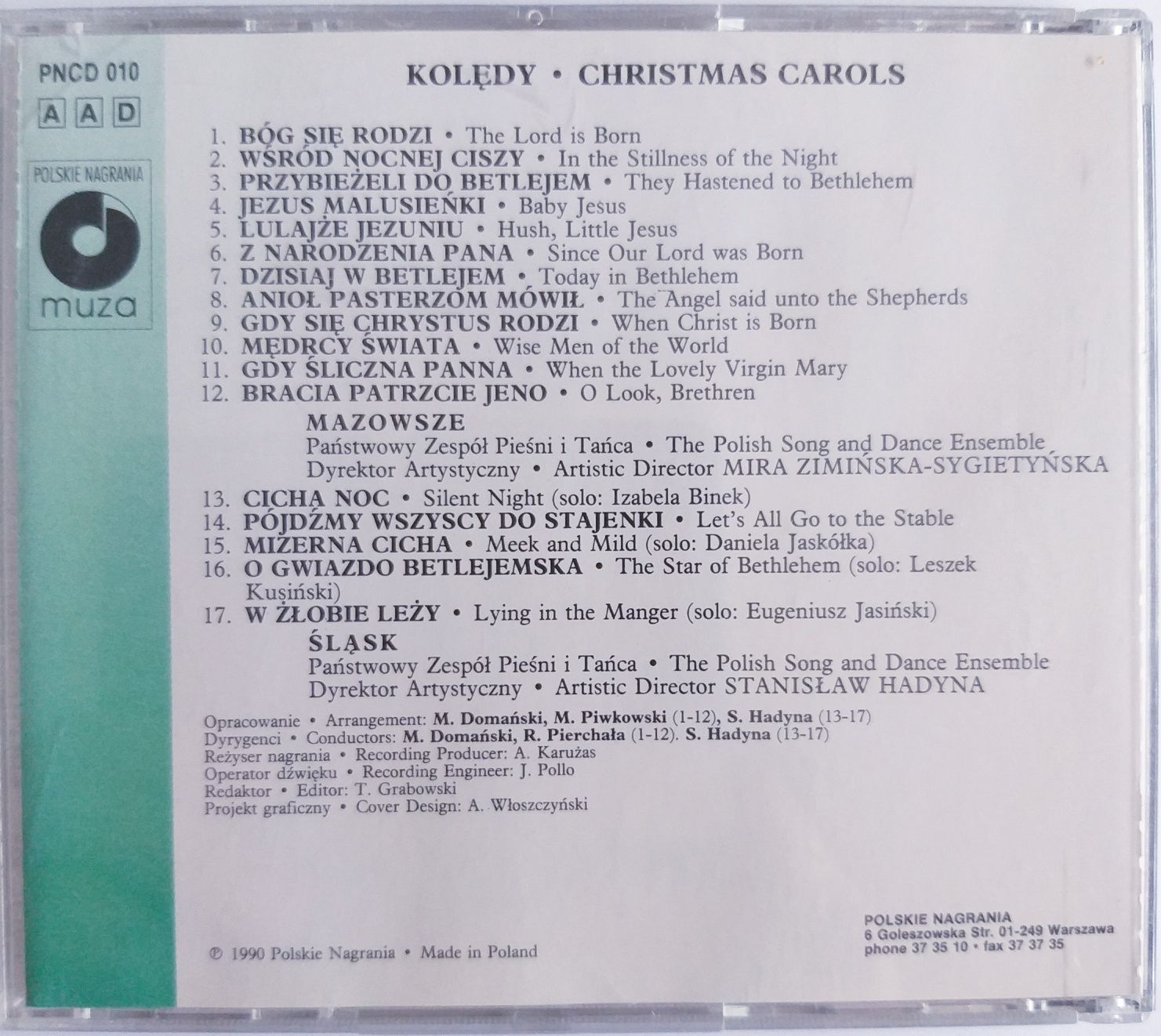 Zespol Pieśni I Tańca Mazowsze I Śląsk Kolędy Christmas Carols 1990r