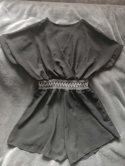 Kombinezon 2 szt czarny i beż