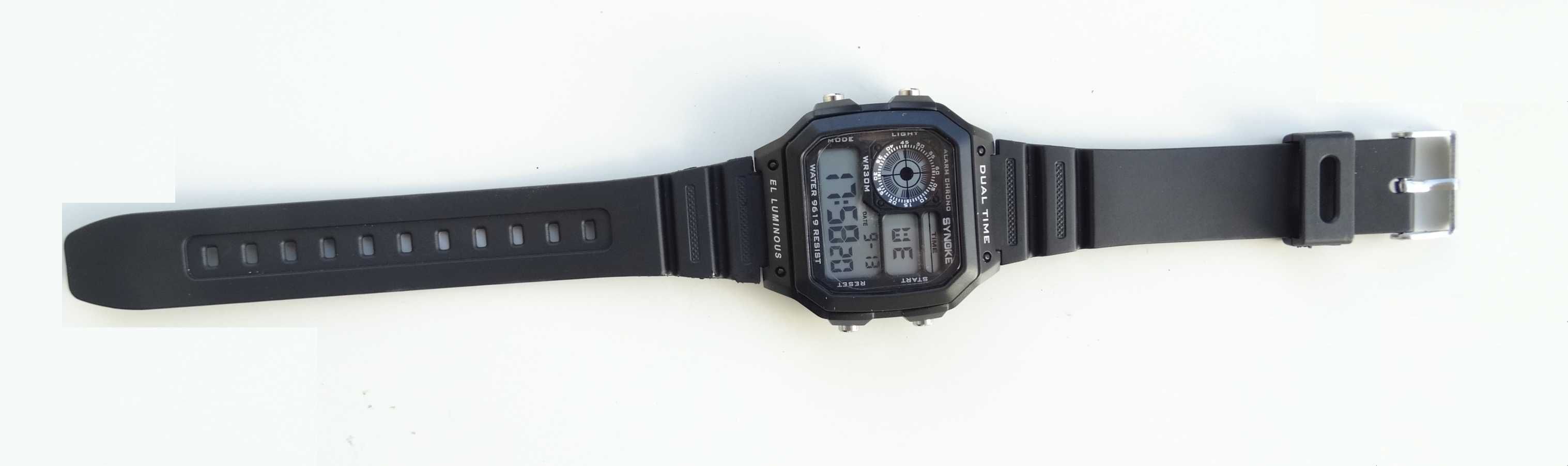 Sportowy cyfrowy zegarek elektroniczny Synoke podświetlana tarcza