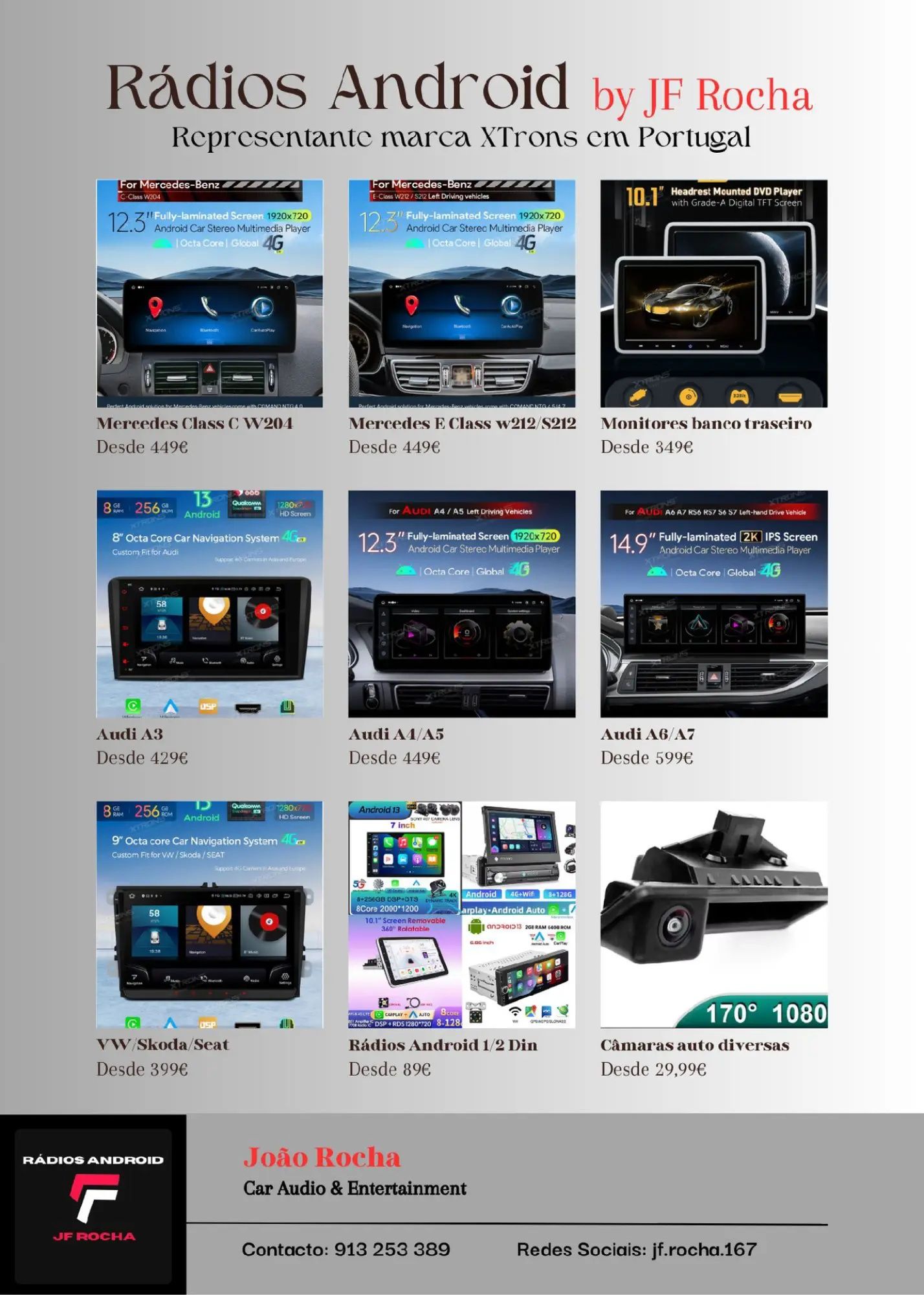 Rádios Android 1Din 2Din GPS WiFi Bluetooth Carplay Auto Android