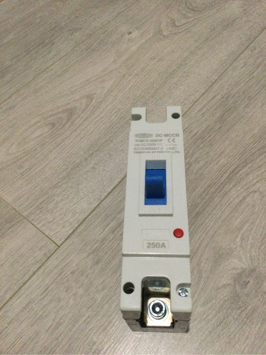 DC автомат силовий, потужний, однополюсний TOMZN-250/1Р