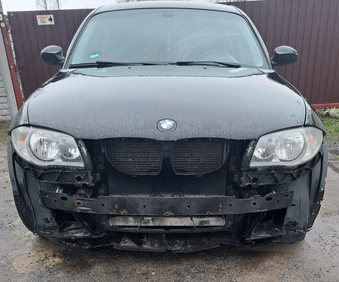 BMW E81 E82 E87 Maska błotnik lampa drzwi klapa Schwarz 2