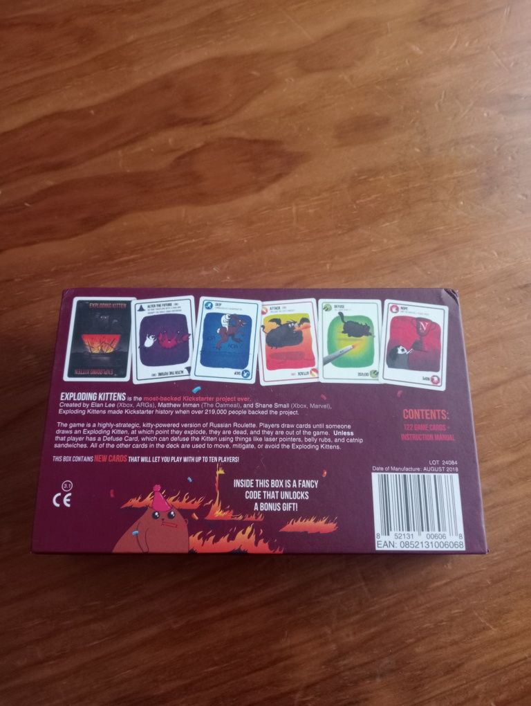 Jogo cartas Exploding kittens
