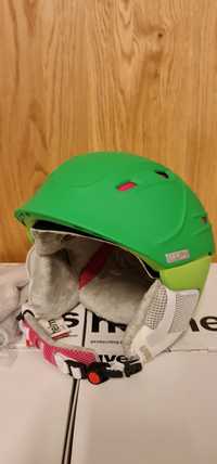 NOWY kask narciarski UVEX p2us WL Green pink mat roz. 55-59 cm Wwa