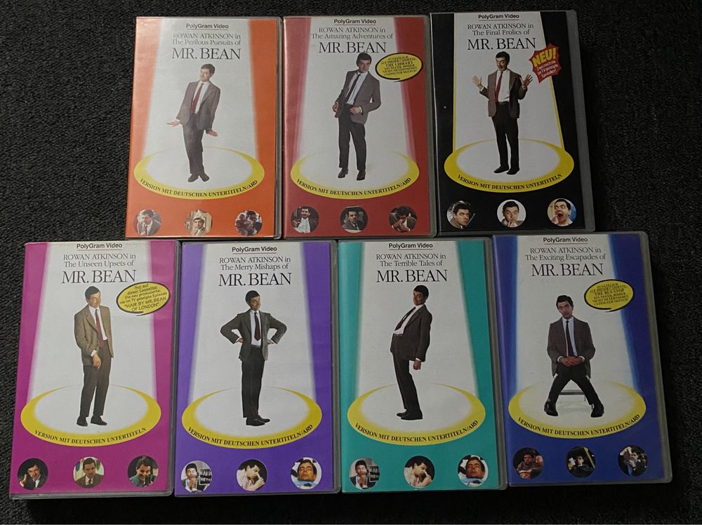 Zestaw 7 Kaset VHS  Jaś Fasola (Mr. Bean)