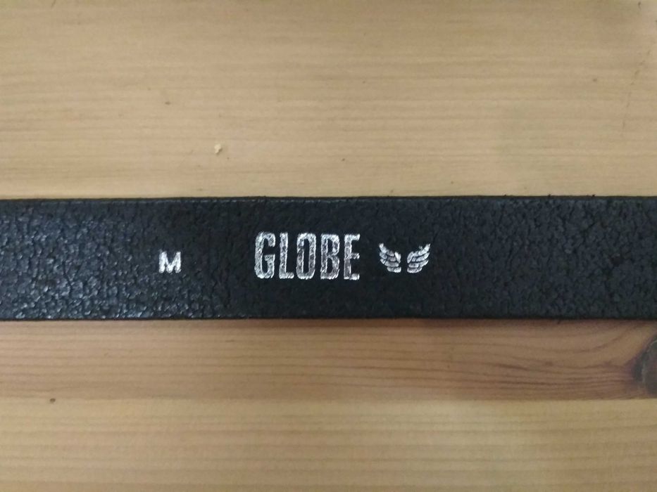 Cinto novo da Globe de couro preto de dupla volta