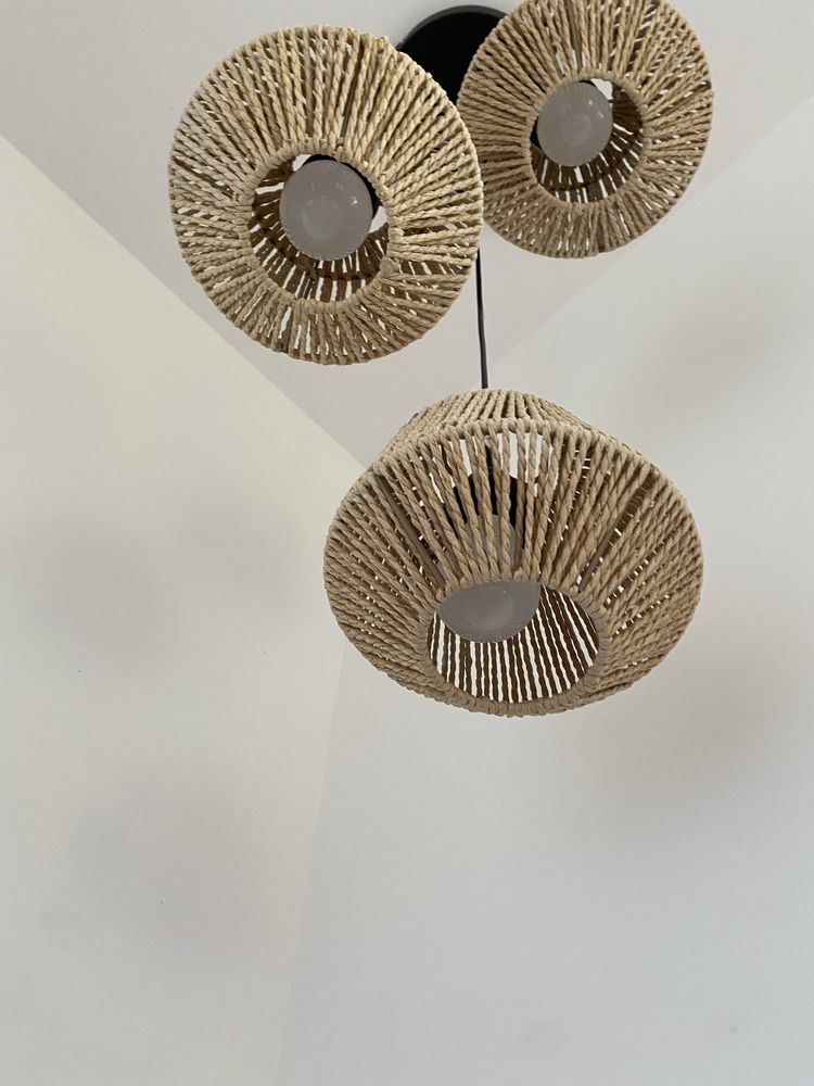 Lampa boho trzy klosze