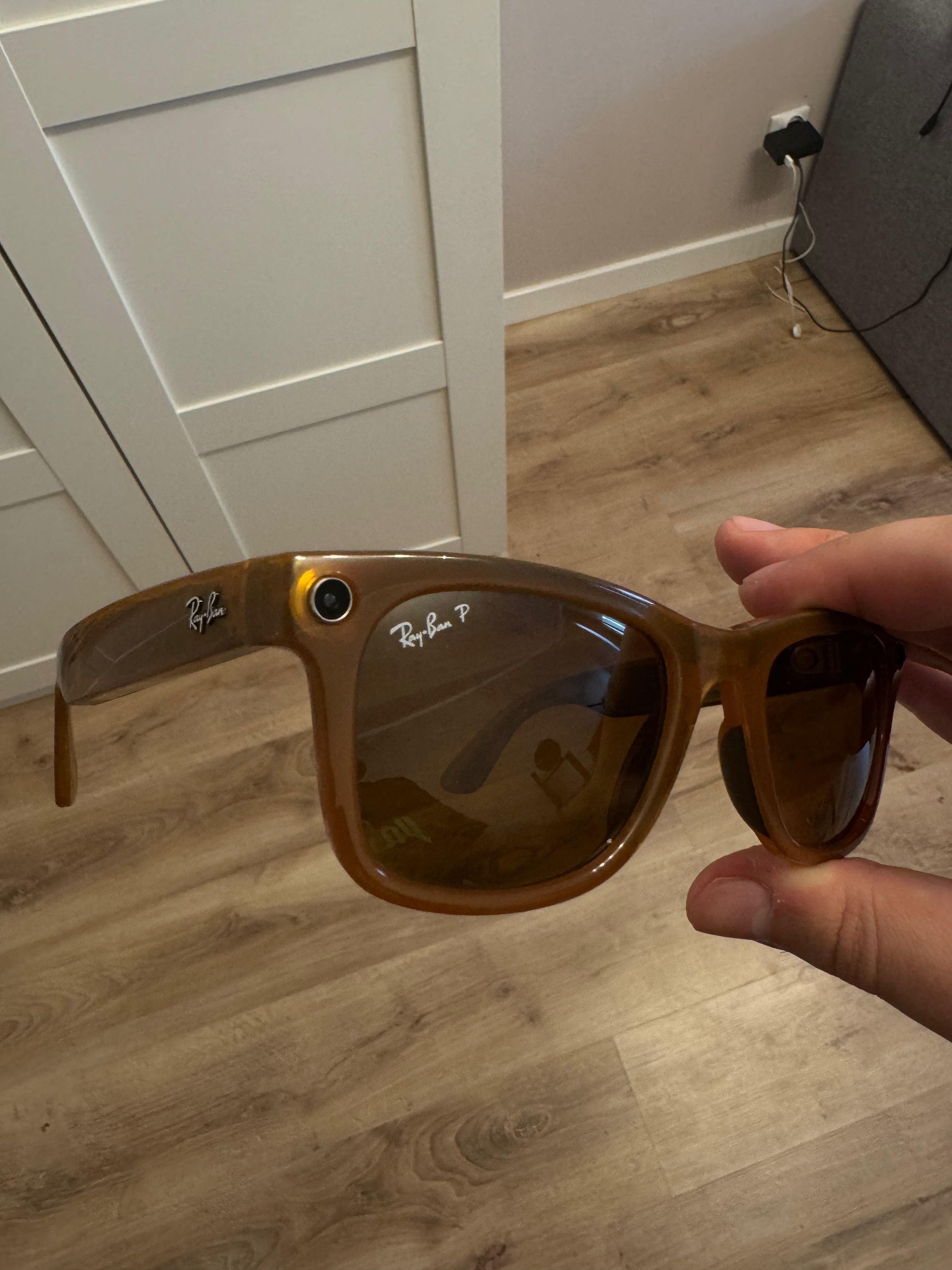 Ray Ban Meta Wayfarer - Rozmiar L (53), Kolor Brązowy