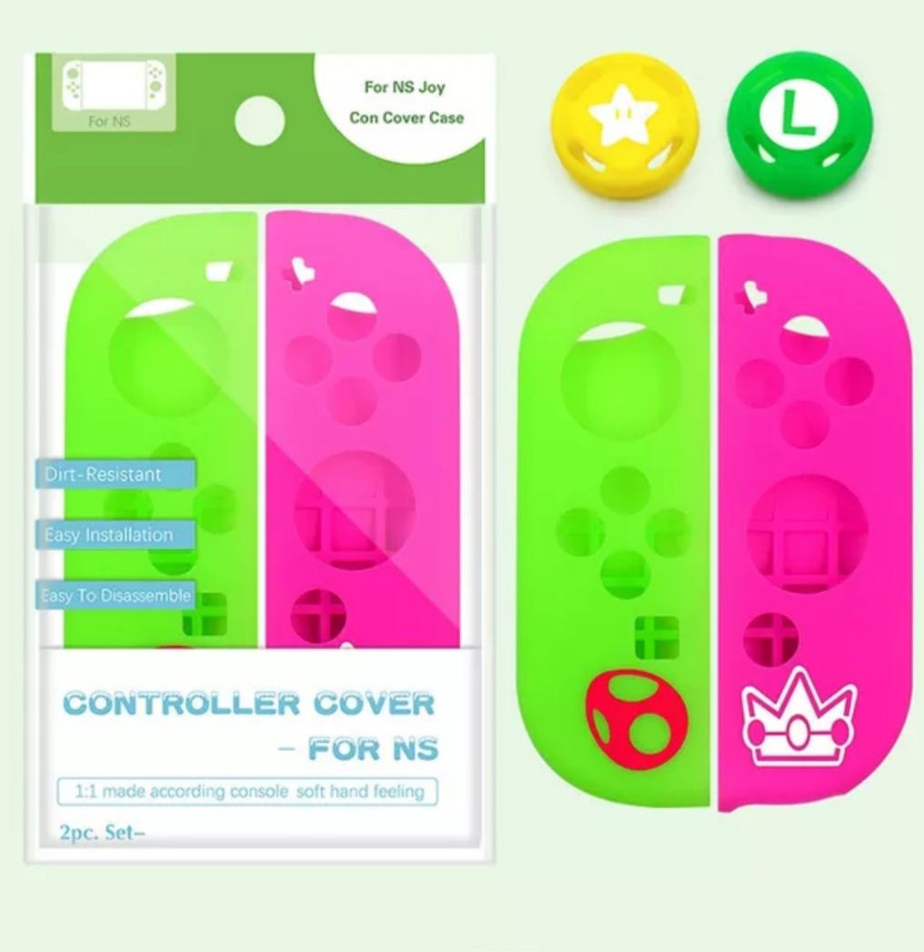 Capas de protecção para comandos Joy-Con. Incl. Botões. NOVOS.