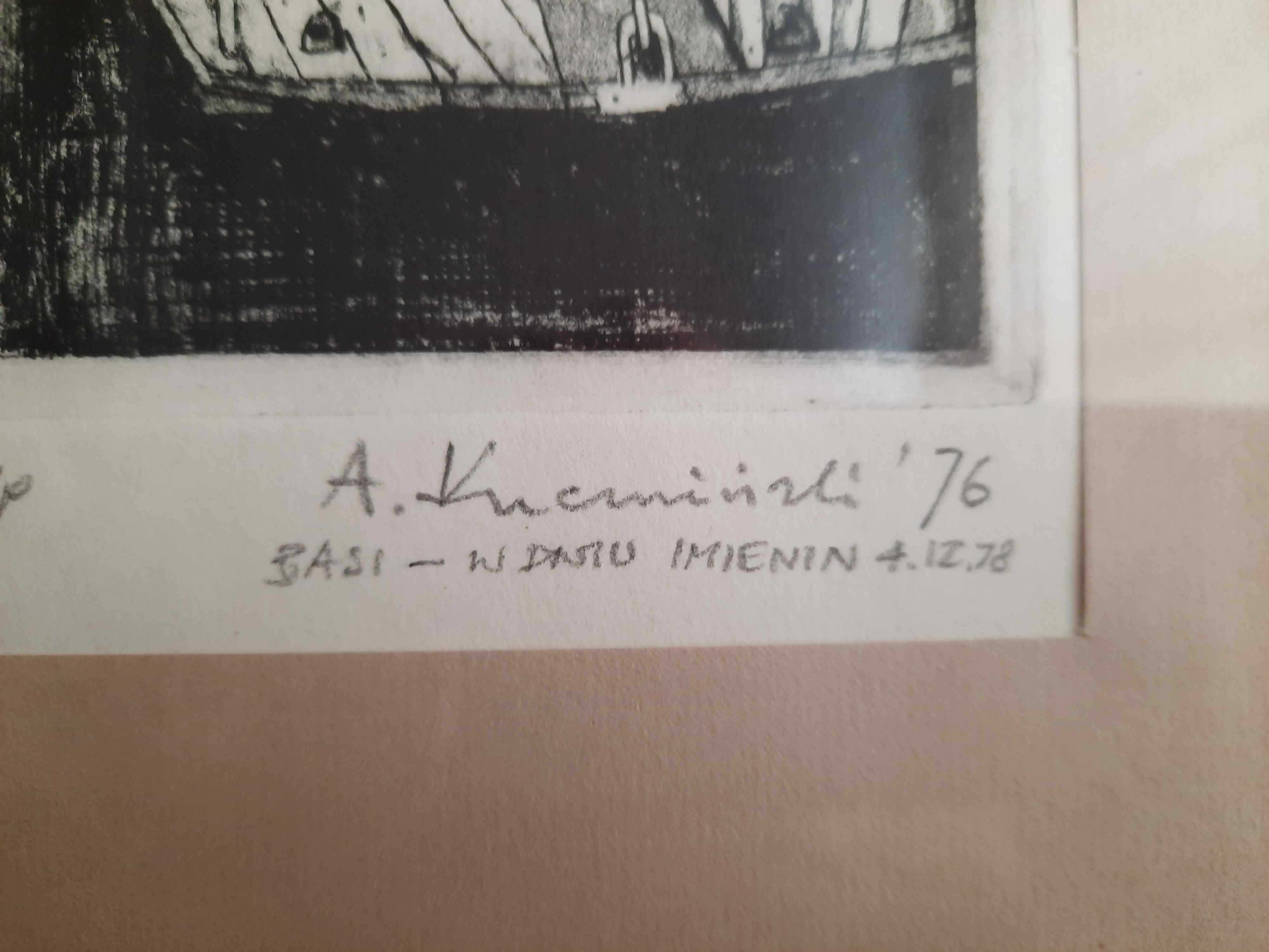 KRZEMIŃSKI A. Żaglówki Akwaforta 1976 r.