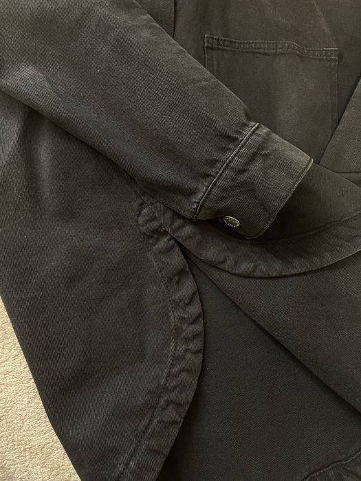 Джинсова куртка/сорочка чорного-сірого кольору, розмір 36 (від s до l)