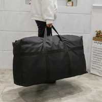 Вместительная черная сумка баул 90*48 см тканевая для вещей, переезда