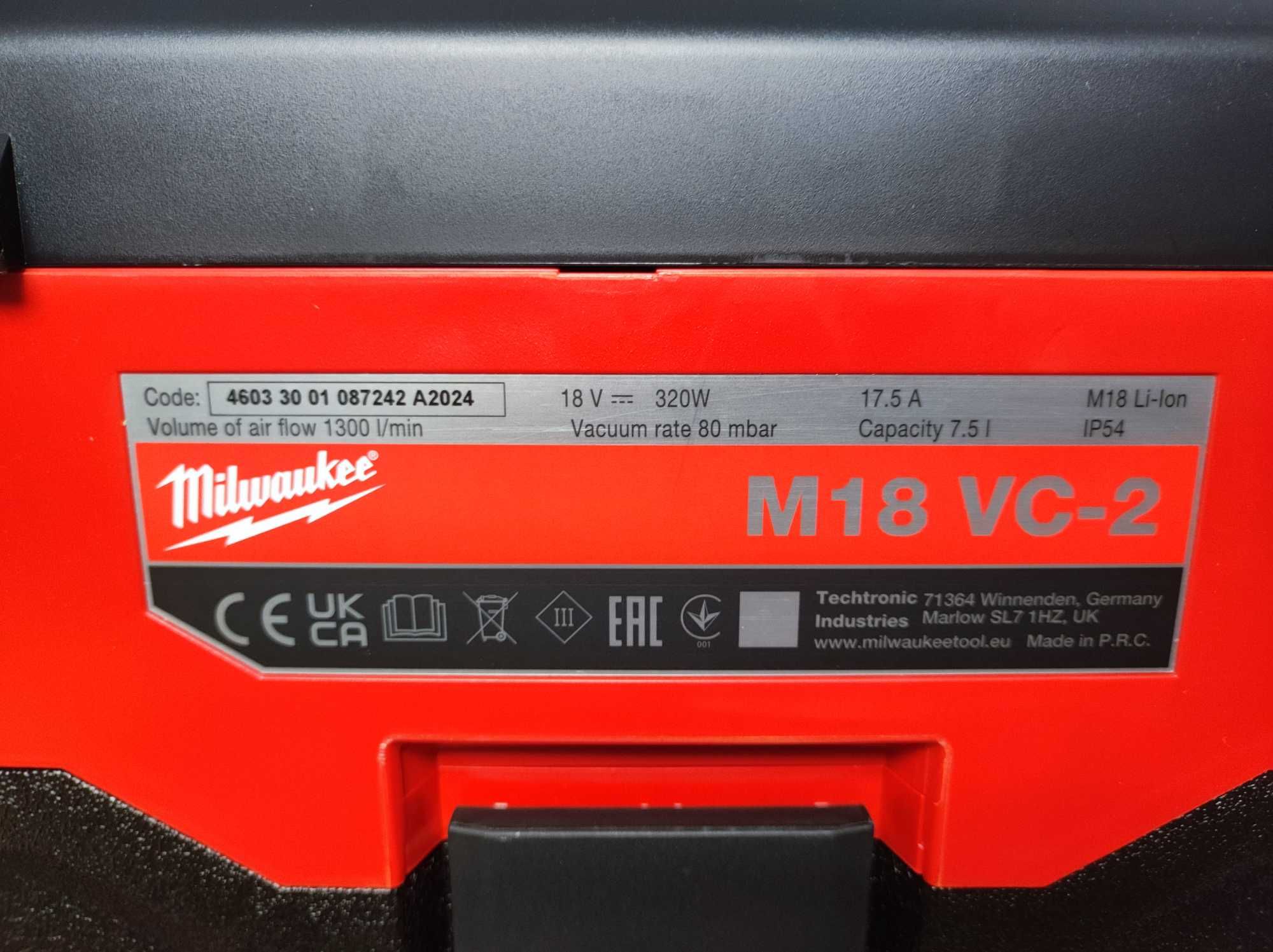 FV 23% Odkurzacz Milwaukee M18 VC2-0