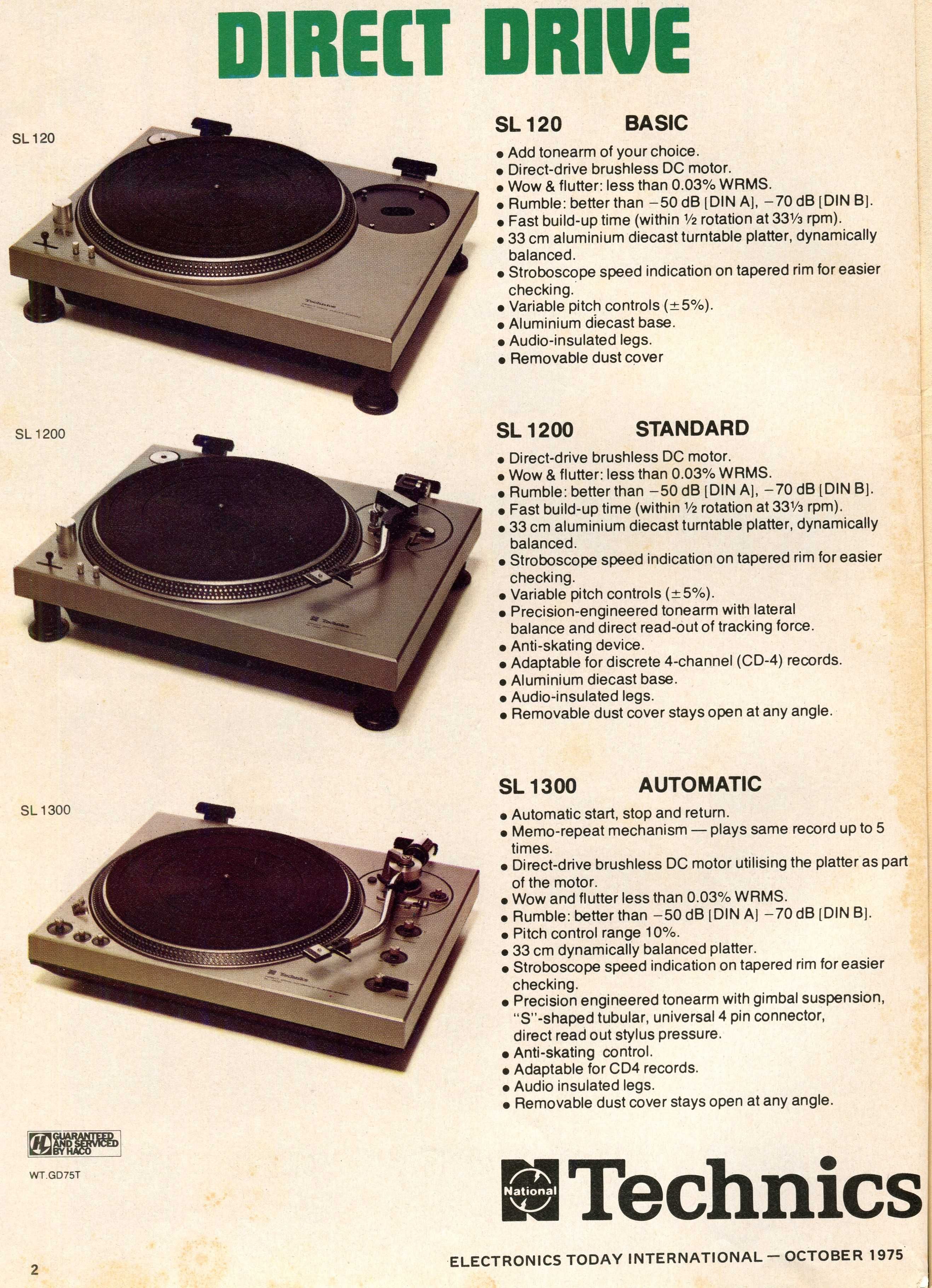Програвач платівок Technics sl-1300