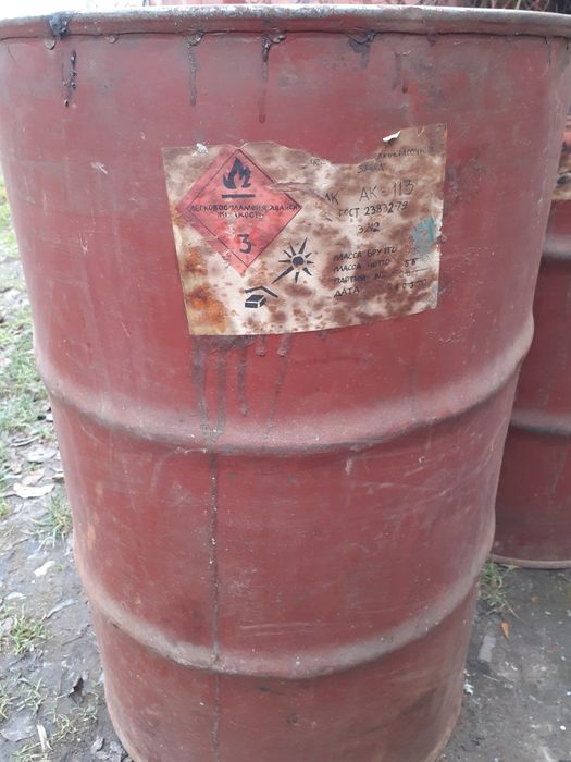 Бочка металева 100 л на кришку