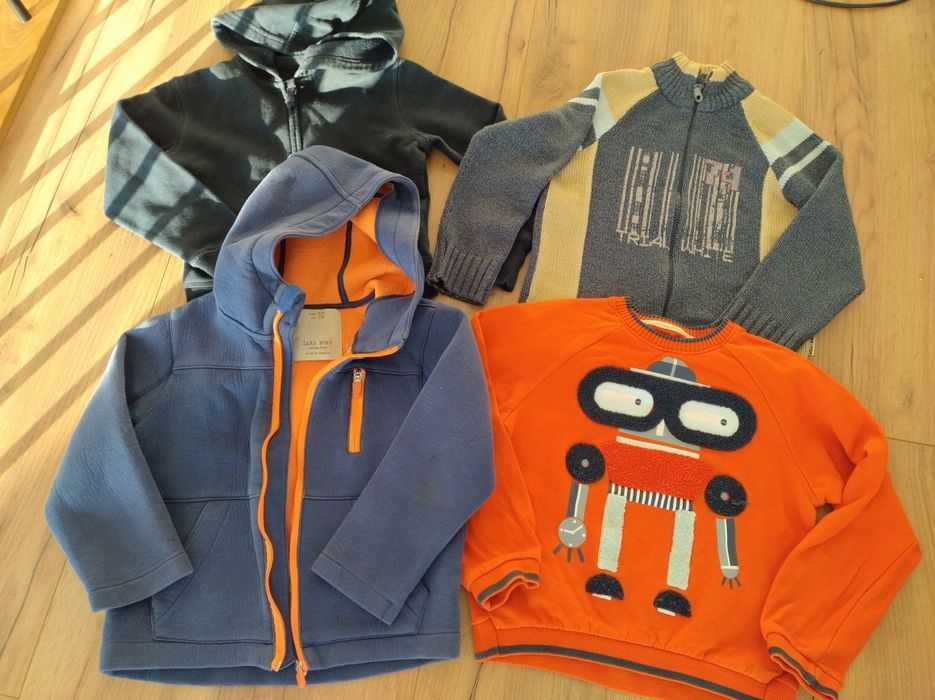 Zestaw Bluzy 116/122 sweter rozpinany