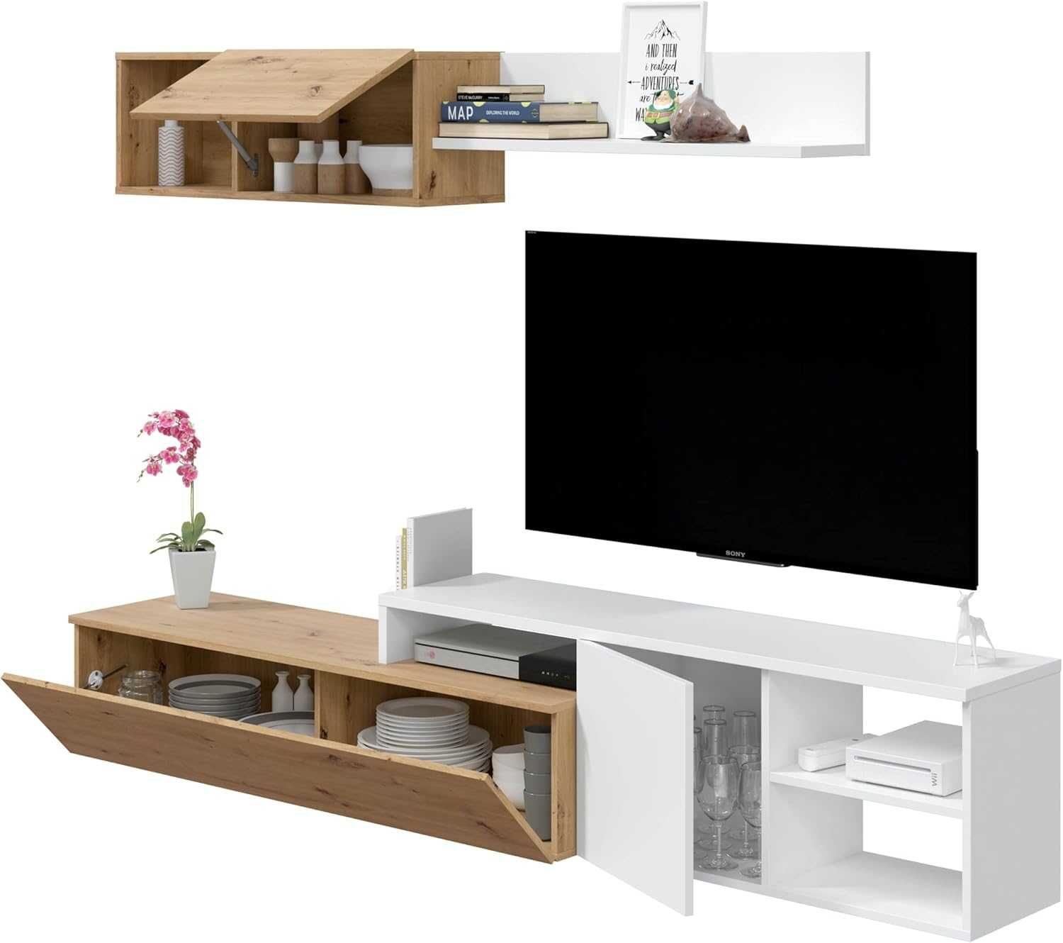 Móveis para a sala em carvalho e branco [reversíveis]NOVO ENVIO GRÁTIS