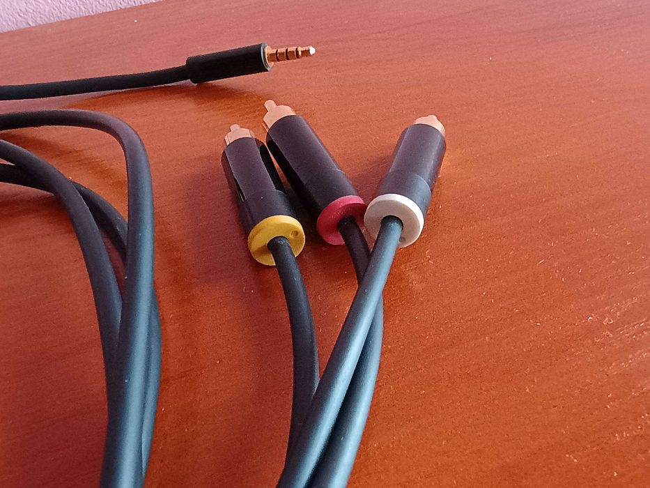 Oryginalny Kabel AV do Konsoli XBOX 360 Slim E plus przejściówka euro