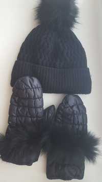 Зимова шапка рукавички