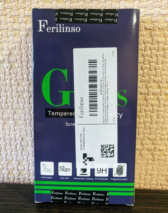 Комплект защитных стёкол и линз Ferilinso для IFONE 15 PRO(4+4).