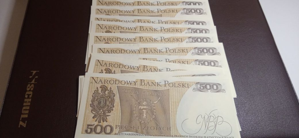 Banknot PRL 500 zł stan UNC rok 1982