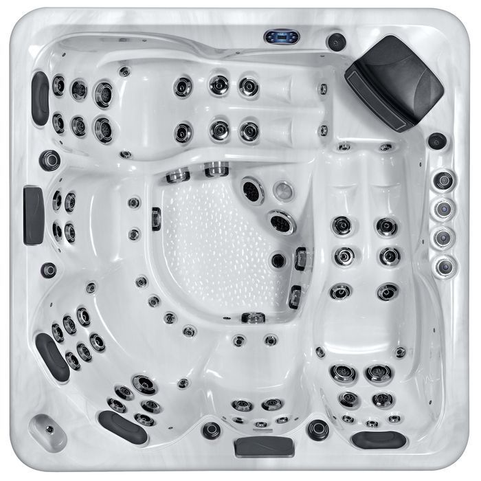 Wanna Ogrodowa Jacuzzi z Hydromasażem 6 Osób 65 Dysz 4 Pompy Balboa