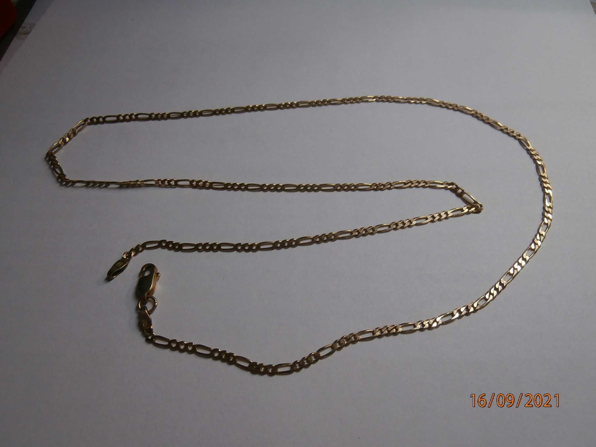 Łańcuszek złoty złoto pr. 585, 565 mm długości 5,5g - Unisex