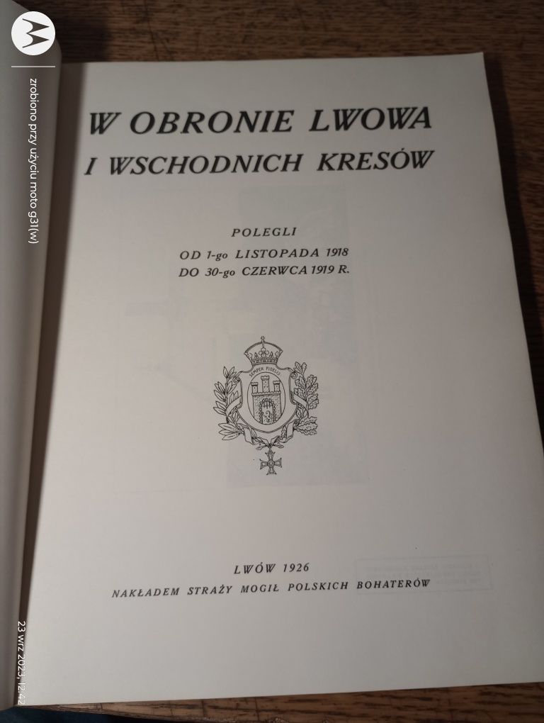 W obronie Lwowa i Wschodnich Kresów. Reprodukcja z 1926. 1991rw.