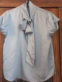 Miętowa bluzka Zara XS z wiązaniem
