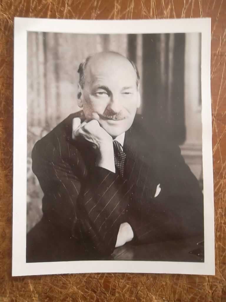 Fotografia original de CLEMENT ATTLEE (1º ministro britânico anos 50)