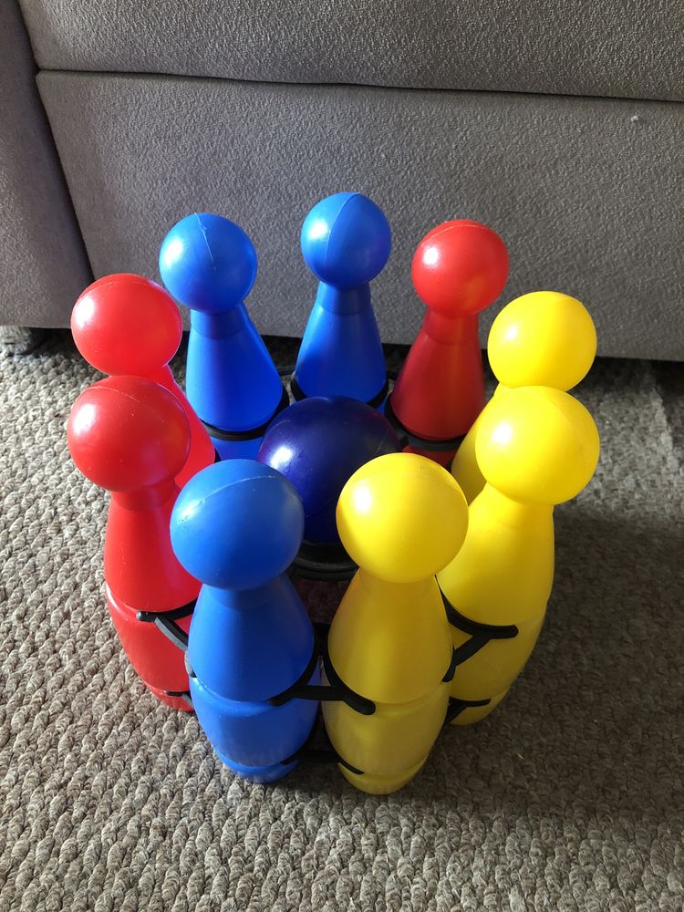 Kregle dzieciece plastikowe do zabawy 25cm dla dzieci