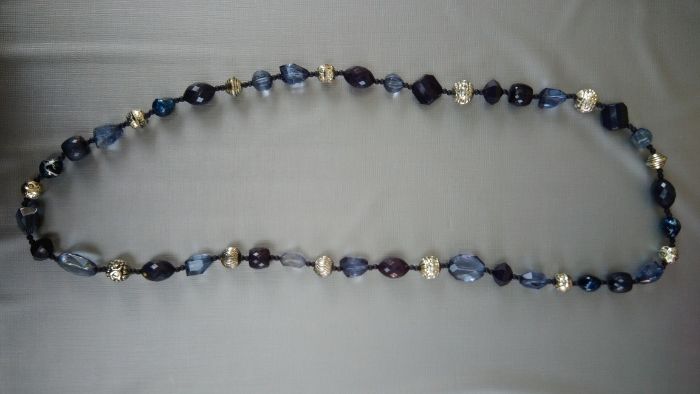 Colar comprido senhora - Azul