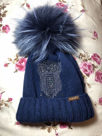 Зимняя тёплая шапочка для девочки
