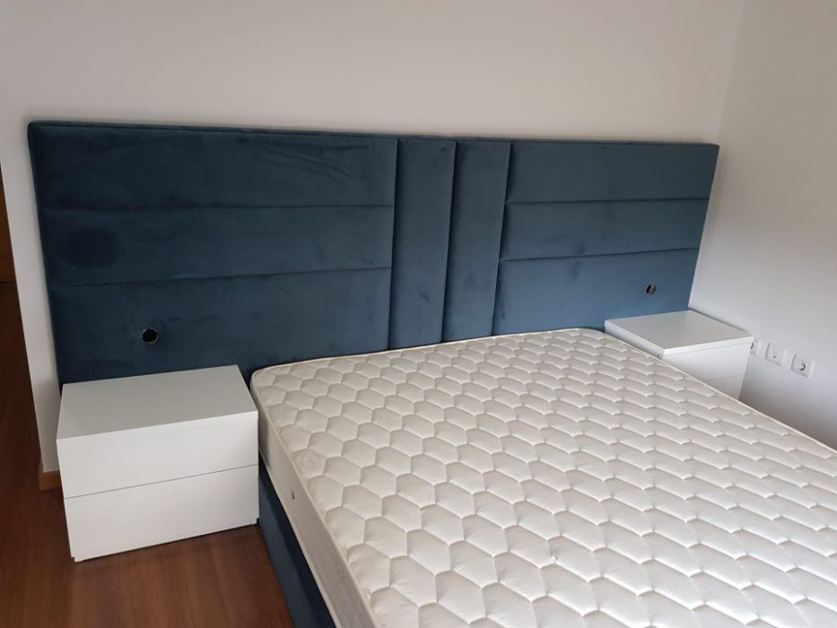 Cama estofada colchão + estrado Fabricantes