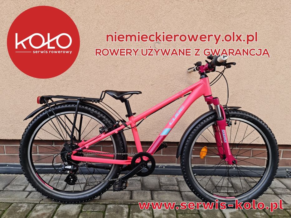 Rower dziecięcy dziewczęcy CUBE koła 24 SHIMANO ALTUS aluminium WYSYŁK