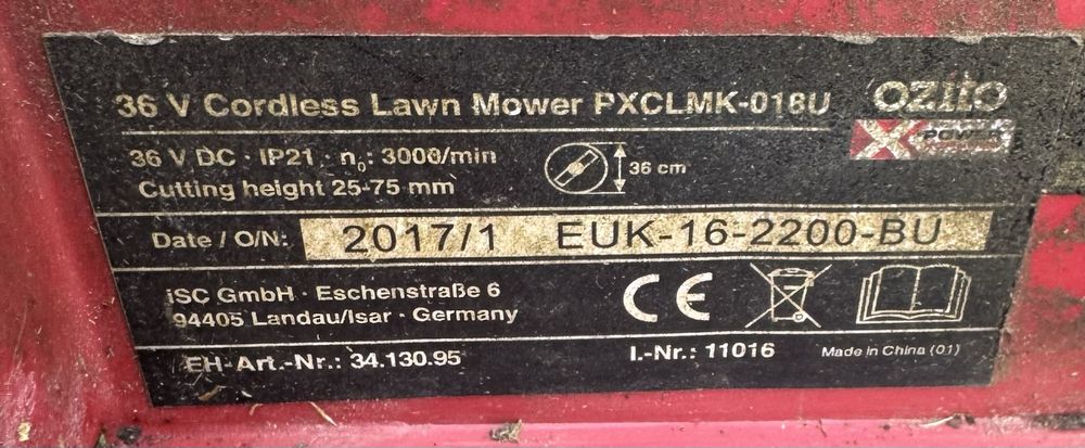 Akumulatorowa kosiarka OZITO Xpower Power X-Change 36V