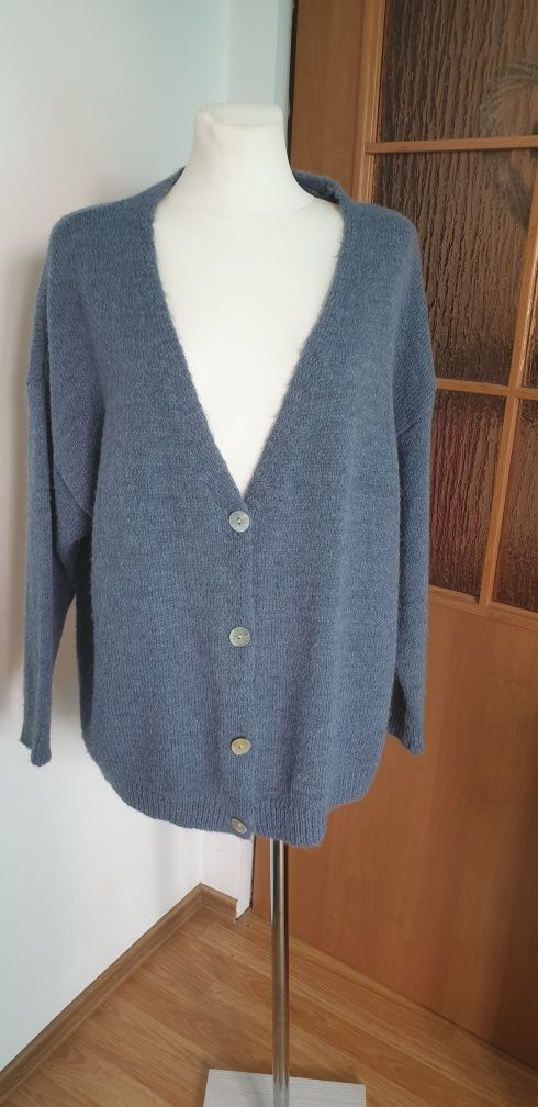 Sweter Uniwersalny rozm Over siz Narzutka bluza Retro Vintage kardigan