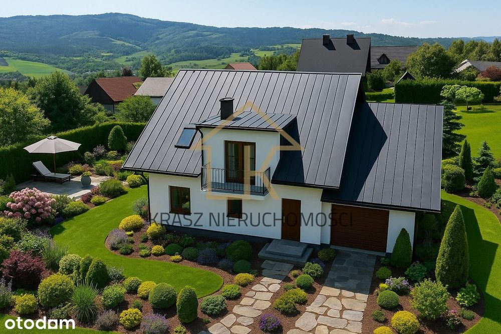 Dom na pięknej widokowej działce w Krzeczowie