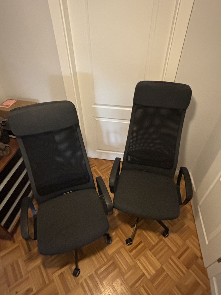 Dwa fotele biurowe Markus IKEA